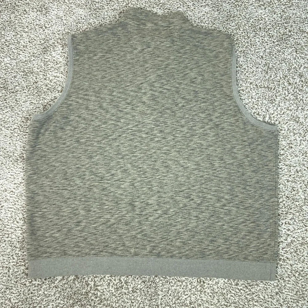 Duluth Trading Co Sweater Vest Mens 3XL Gray 1/4 Zip Mock Neck Knit Casual